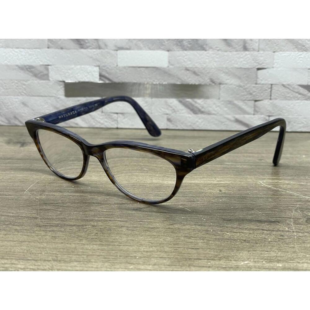 MASUNAGA 008 #15 HAVANA BLUE AUTHENTIC FRAMES EYEGLASSES 51-16-145